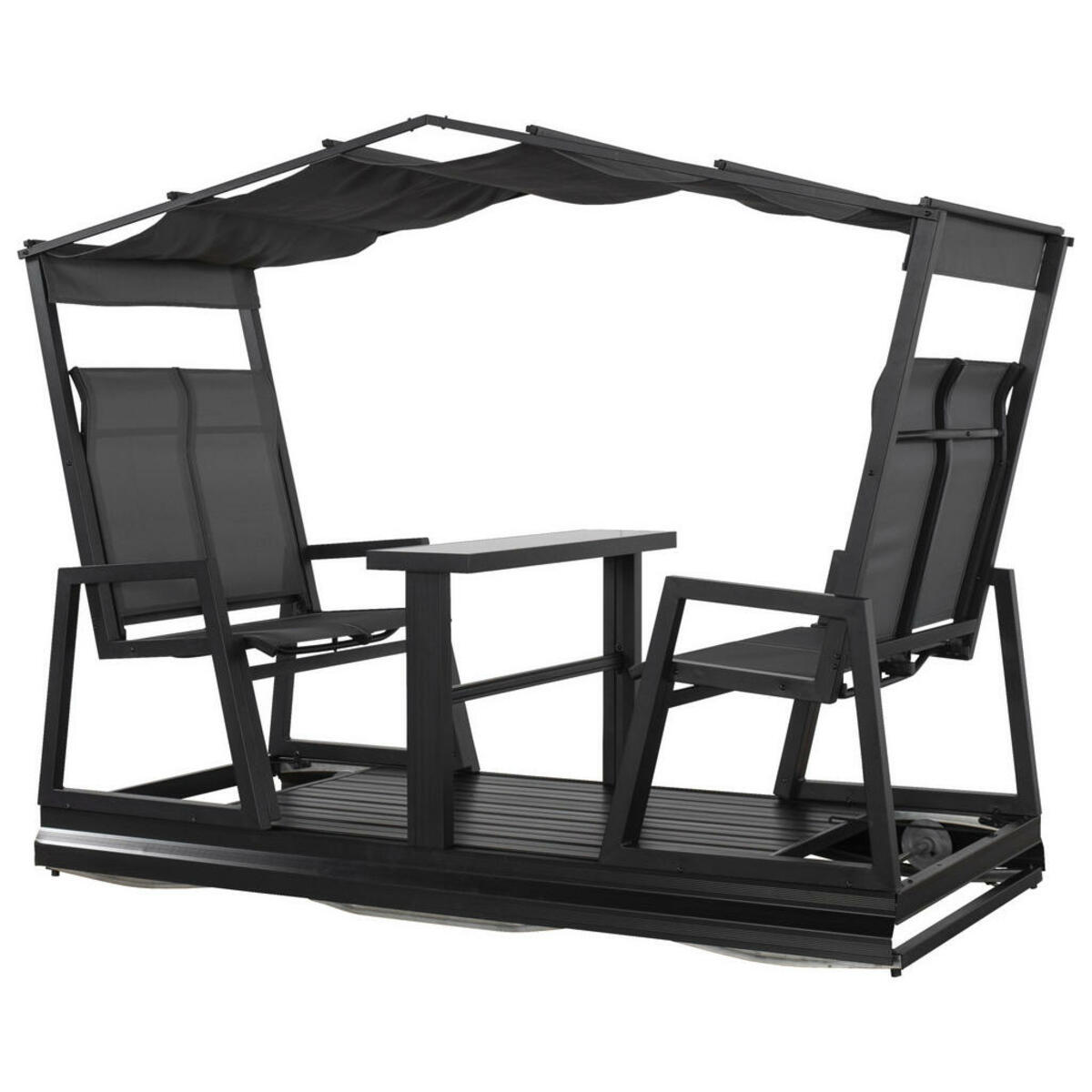 Bild 1 von Sojag Gartenschaukel Carleton anthrazit Aluminium B/H/L: ca. 247x192,5x113 cm