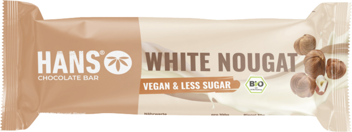 Bild 1 von HANS Brainfood Bio Schokoriegel White Nougat, 30 g