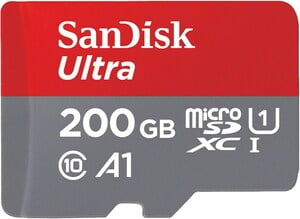 Sandisk microSDXC Ultra (200GB) + Adapter Speicherkarte