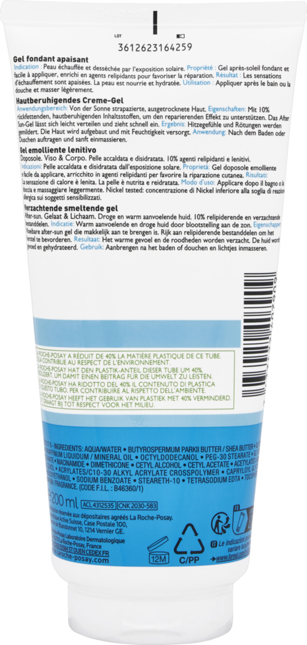 Bild 2 von LA ROCHE-POSAY Posthelios After Sun-Pflege Gesicht & Körper, 200 ml
