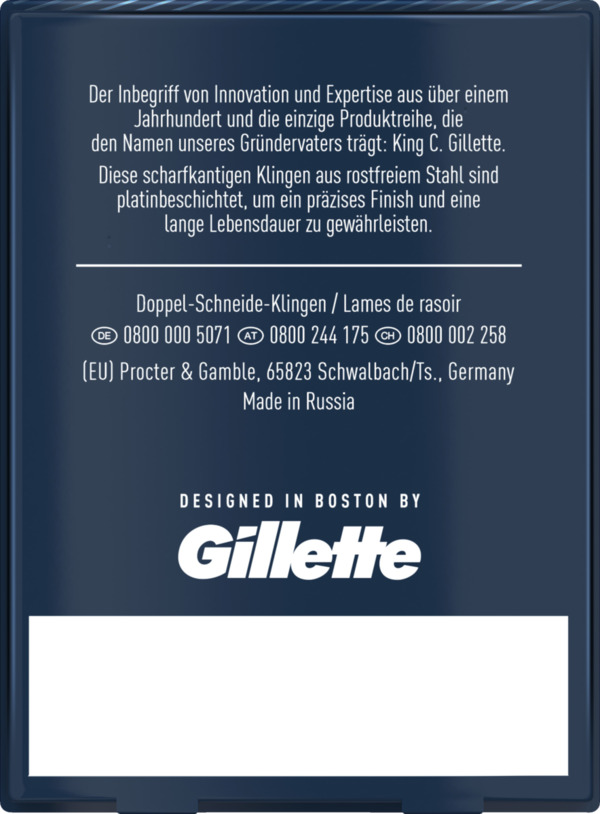 Bild 2 von King C. Gillette Doppel-Schneide-Rasierklingen