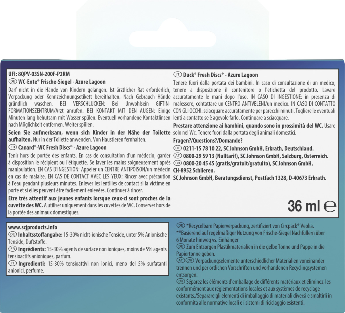 Bild 2 von WC-Ente Frische-Siegel Starterset Azure Lagoon, 36 ml