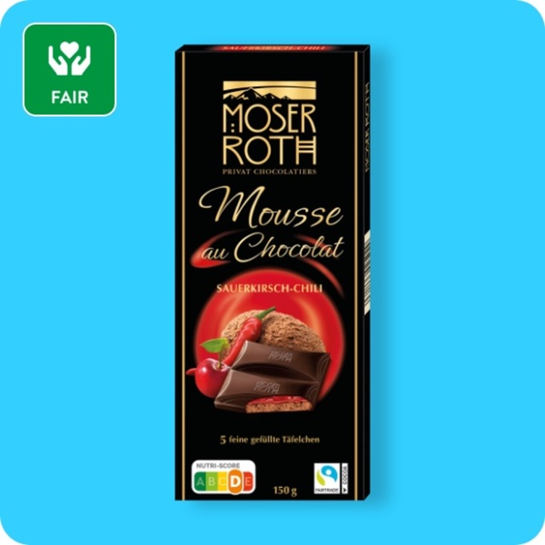 Bild 1 von MOSER ROTH Schokolade
„Mousse au Chocolat“, versch. Sorten