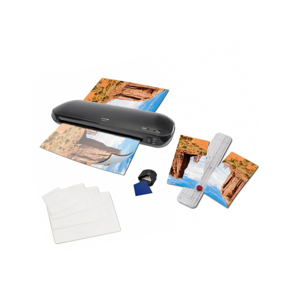 Bild 1 von 4 in 1 Laminiergerät Olympia A330 Plus mit Trimmer Folien Eckenrunder bis DINA3