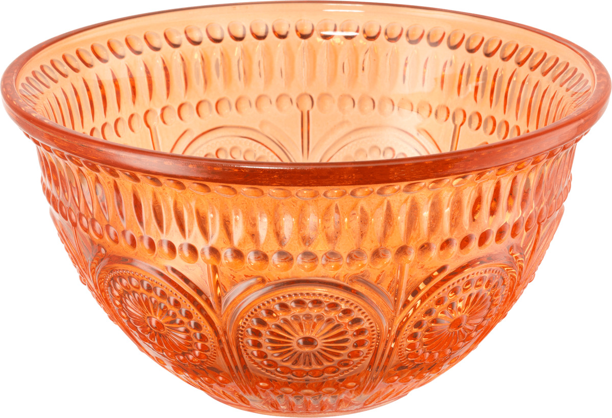 Bild 1 von Dekorieren & Einrichten Glasschale mit Schliff, orange