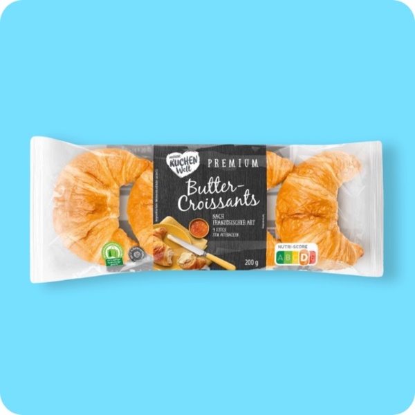 Bild 1 von MEINE KUCHENWELT Premium-Butter-Croissants, Zum Aufbacken
