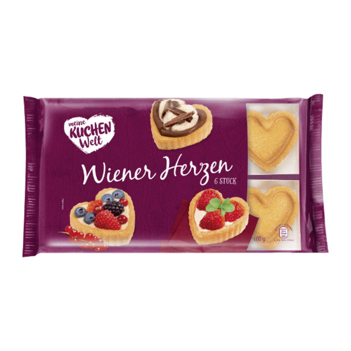 Bild 1 von MEINE KUCHENWELT Tortelett-Herzen 100g