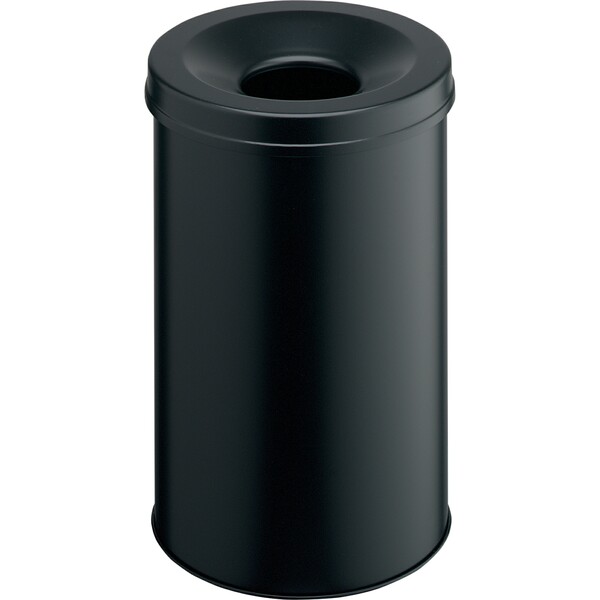 Bild 1 von Papierkorb mit Flammlöschkopf, 30 Liter, schwarz
