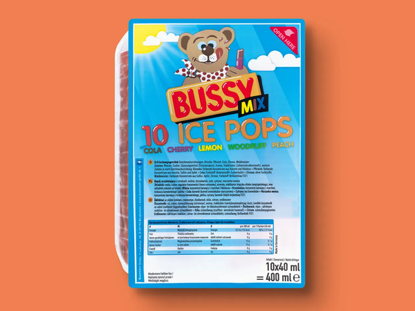 Bild 1 von Bussy Mix Ice Pops Wassereis, 
         400 ml