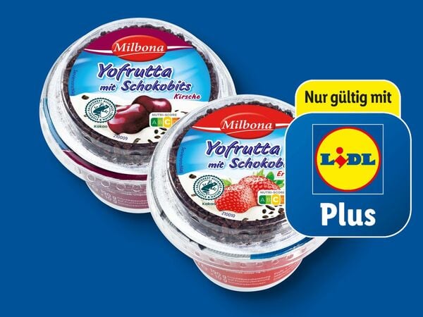 Bild 1 von Milbona Yofrutta mit Schokobits Quark, 
         200 g