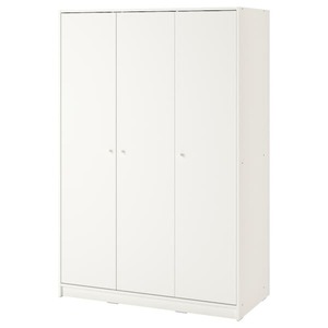 KLEPPSTAD
              
                Kleiderschrank mit 3 Türen, weiß, 117x176 cm