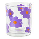 Bild 1 von Teelichtglas mit Blumen-Print LILA