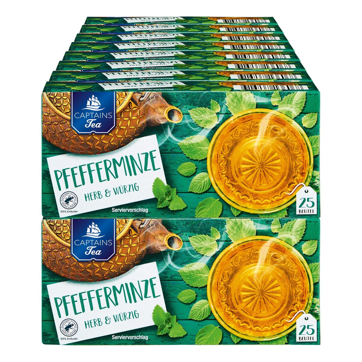 Bild 1 von Captains Tea Pfefferminztee 56,25 g, 16er Pack