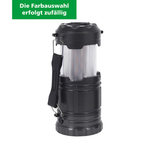 Campinglampe mit 3 Funktionen schwarz/anthrazit (Farbauswahl erfolgt zufällig)