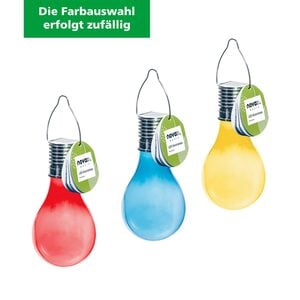 novooo LED-Solarlampe in Birnenform 11 cm (Farbauswahl erfolgt zufällig)