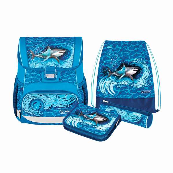 Bild 1 von Herlitz Schulranzen-Set Loop Plus 4-teilig Blue Shark