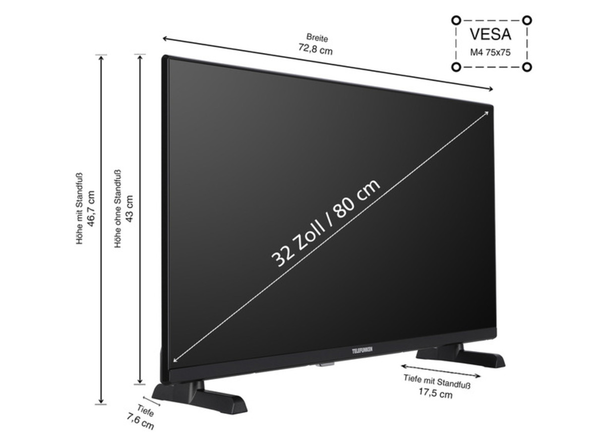 Bild 1 von TELEFUNKEN Fernseher »XH32TO750S« TiVo Smart TV 32 Zoll HD-Ready