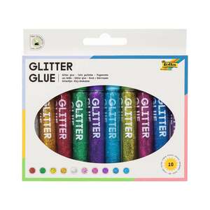 Glitter-Glue Stifte, 10 Stück
