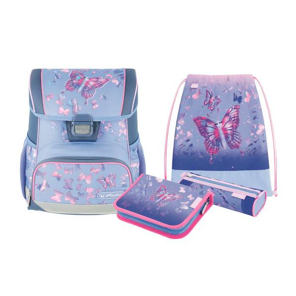 Bild 1 von Herlitz Schulranzen-Set Loop Plus 4-teilig Butterfly Paradise