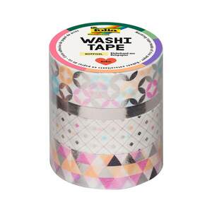 Washi-Tape 4er-Set, silber