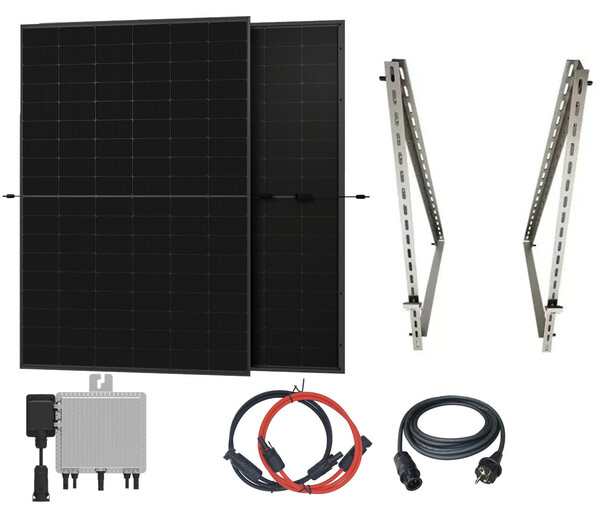Bild 1 von SunLit Solar Balkonkraftwerk 800 Watt Easy Switch 2x430 Wp mit Halterung