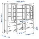 Bild 3 von HEMNES Aufbewkomb.+Türen/Schubladen, weiß las./hellbraun