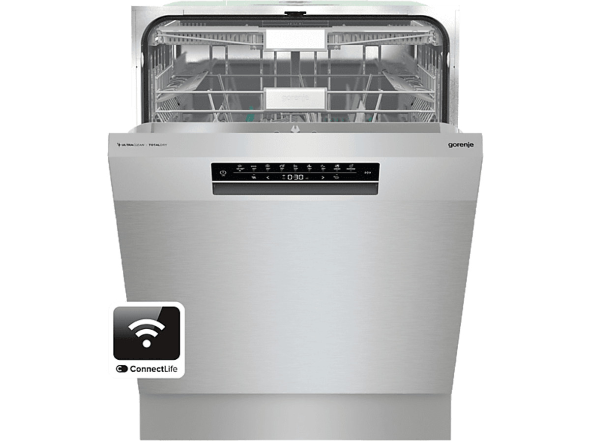 Bild 1 von GORENJE ULTRABU16 WIFI Geschirrspüler (unterbaufähig, 598 mm breit, 39 dB (A), B), Silber