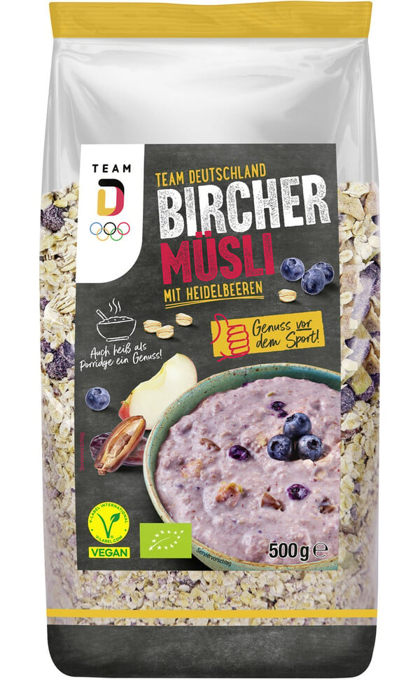 Bild 1 von Edeka Bio Team Deutschland Bircher Müsli mit Heidelbeeren 500G