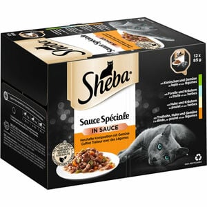 Sheba Katzenfutter Sauce Spéciale mit Gemüse, 12er Pack