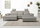 Bild 1 von Places of Style Ecksofa Costello, incl. Sitztiefenverstellung und Armlehnfunktion, incl. 3 Nierenkissen