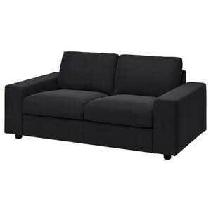 VIMLE  2er-Sofa, mit breiten Armlehnen/Saxemara schwarzblau