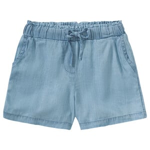 Mädchen Shorts aus leichtem Denim HELLBLAU