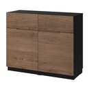 Bild 1 von KLACKENÄS Sideboard, schwarz/Eichenfurnier braun las.