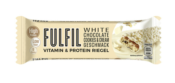 Bild 1 von Ferrero Fulfil Vitamin & Protein Riegel White Chocolate Cookies & Cream Geschmack 55G