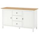 Bild 1 von HEMNES Sideboard, weiß gebeizt/hellbraun