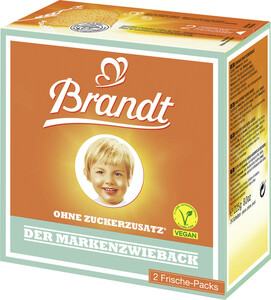 Brandt Markenzwieback ohne Zuckerzusatz 225G