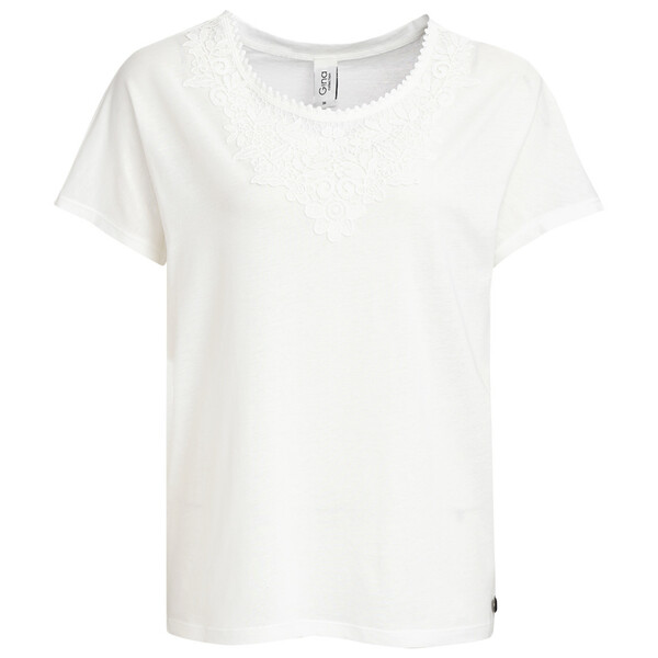 Bild 1 von Damen T-Shirt mit Spitze NATURWEISS