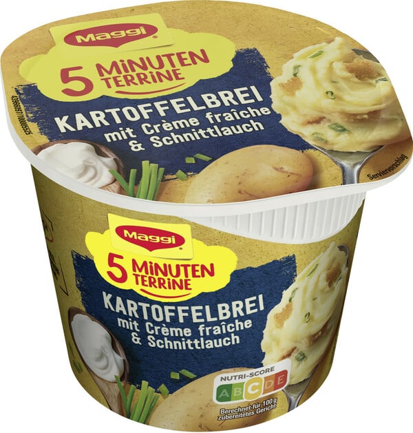 Bild 1 von Maggi 5 Minuten Terrine Kartoffelbrei mit Creme Fraiche & Schnittlauch 53G