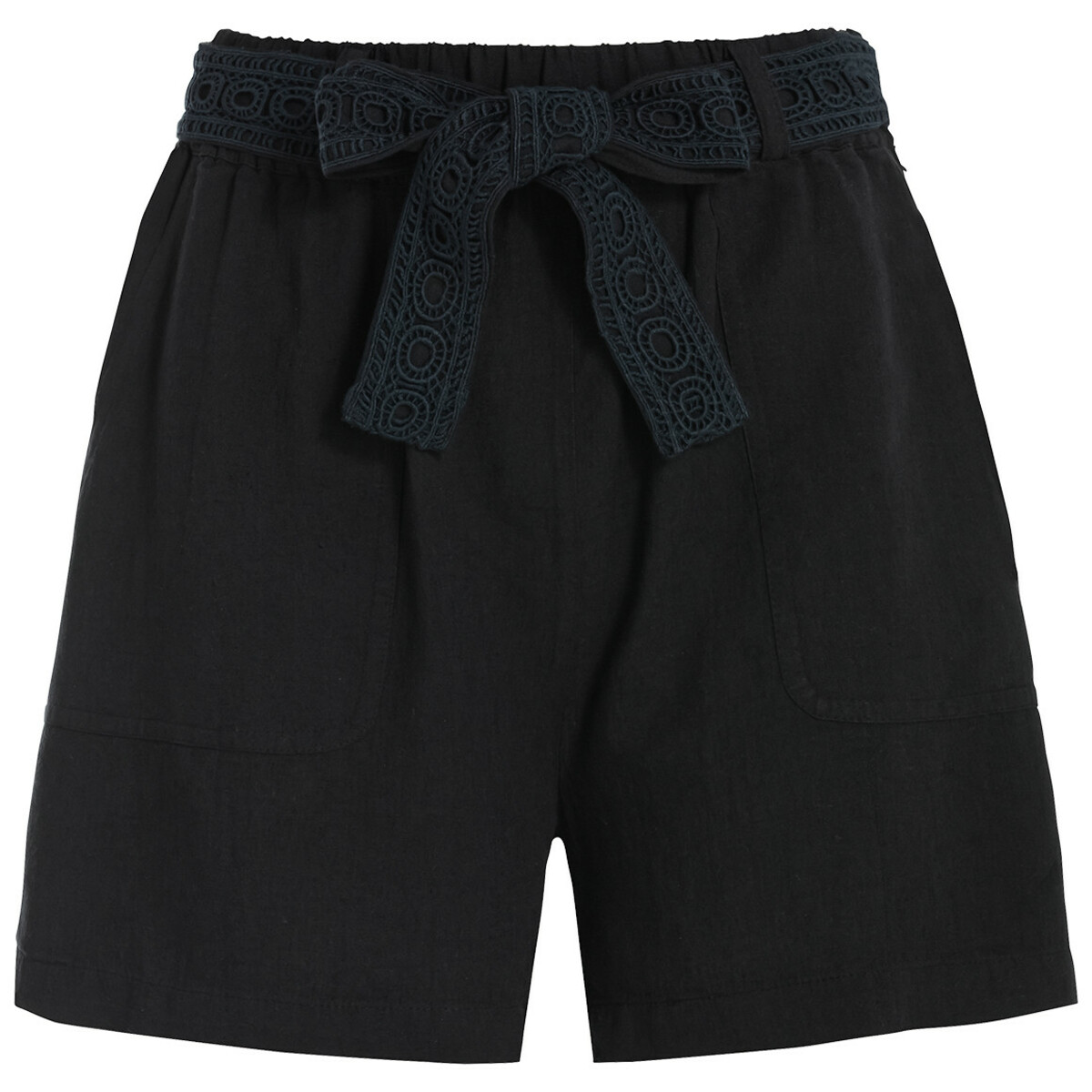 Bild 1 von Damen Shorts aus Leinen-Mix SCHWARZ