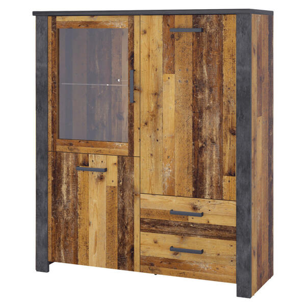 Bild 1 von Highboard Oregon Old Wood Nachbildung/Fresko B/H/T: ca. 121 x 140 x 44 cm