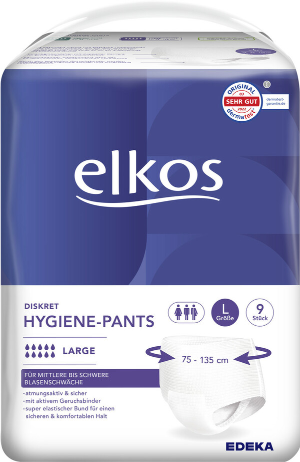 Bild 1 von Elkos Diskret Hygiene-Pants Large 9ST