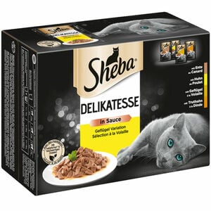 Sheba Katzenfutter Delikatesse in Sauce mit Geflügel, 12er Pack