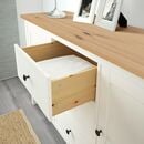 Bild 4 von HEMNES Sideboard, weiß gebeizt/hellbraun