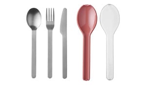 Besteckset, 3-teilig To Go  Ellipse ¦ rosa/pink ¦ Kunststoff, Edelstahl ¦ Maße (cm): B: 5,1 H: 2,3 Geschirr & Besteck - Sconto