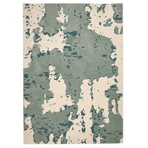 RINGKLOCKA  Teppich Kurzflor, grün/elfenbeinweiß 160x230 cm
