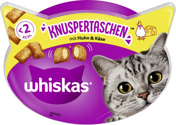 Bild 1 von Whiskas Knusper-Taschen mit Huhn & Käse 60G