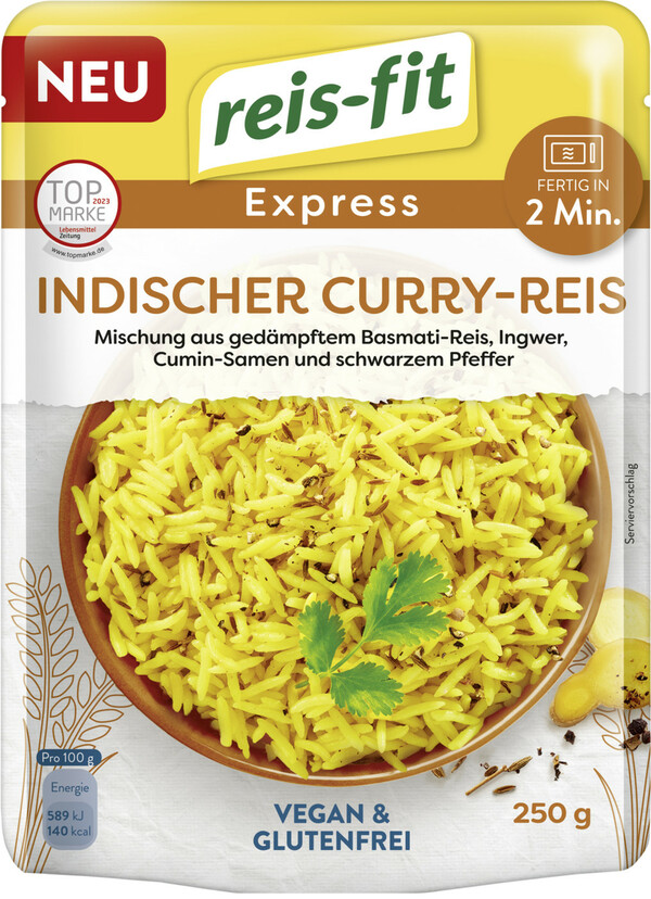 Bild 1 von Reis-fit Express indischer Curry-Reis 250G