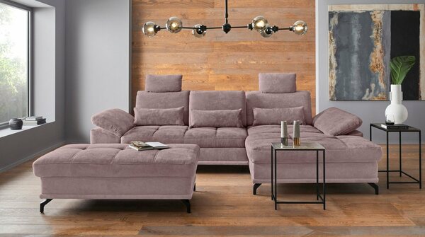 Bild 1 von Places of Style Ecksofa Costello, incl. Sitztiefenverstellung und Armlehnfunktion, incl. 3 Nierenkissen