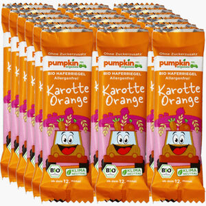 Pumpkin Organics BIO Haferriegel mit Karotte & Orange, 18er Pack