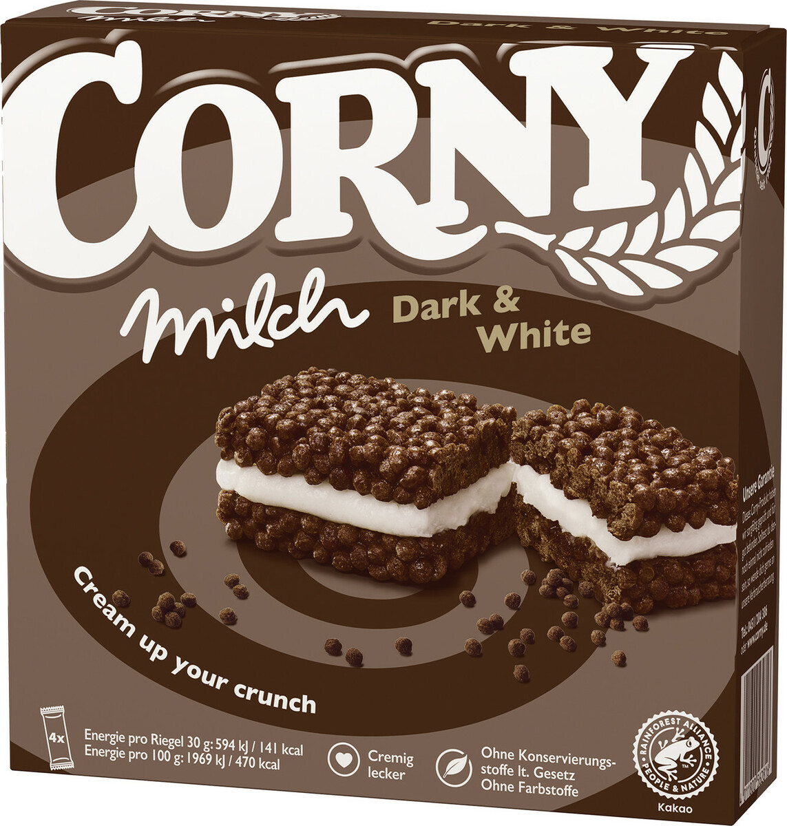 Bild 1 von Corny Milch Dark & White 4ST 120G